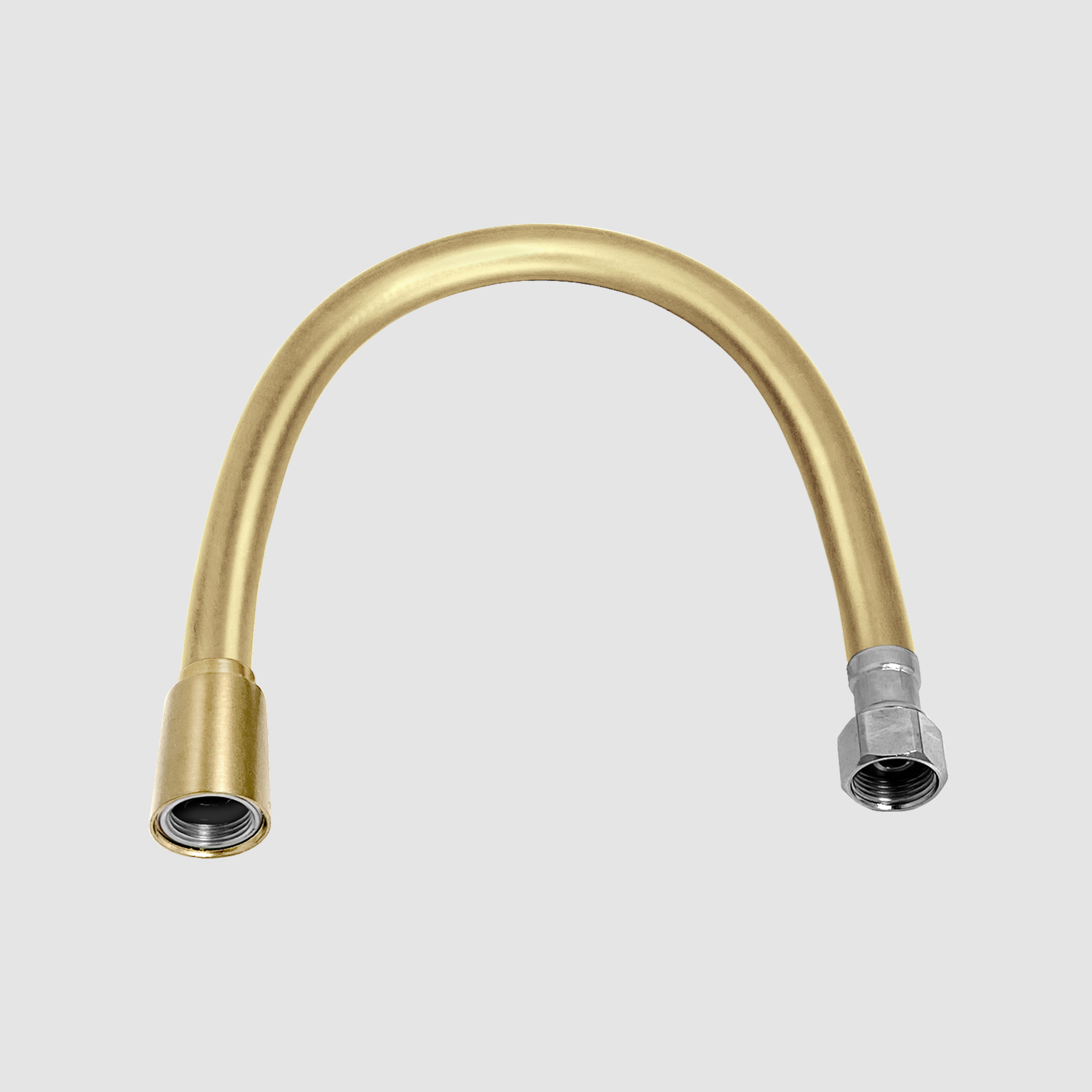 Clou Aansluitslang 30cm, pvc,2x binnendr.3/8", goud geborst. PVD